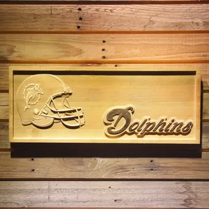 Miami Dolphins Helmet Wood Sign - Legacy Edition