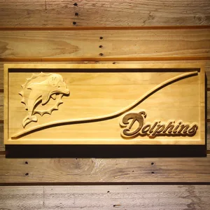 Miami Dolphins Split Wood Sign - Legacy Edition