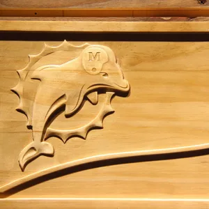 Miami Dolphins Split Wood Sign - Legacy Edition