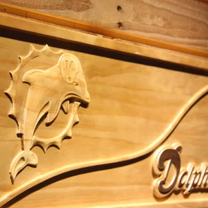 Miami Dolphins Split Wood Sign - Legacy Edition