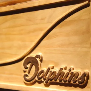 Miami Dolphins Split Wood Sign - Legacy Edition