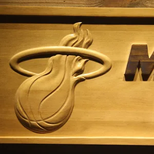 Miami Heat Wood Sign
