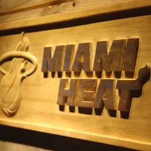 Miami Heat Wood Sign