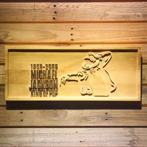Michael Jackson King of Pop Wood Sign