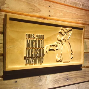 Michael Jackson King of Pop Wood Sign