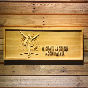 Michael Jackson Moonwalker Wood Sign