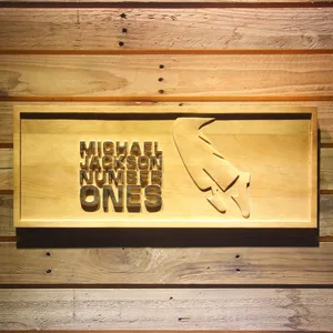 Michael Jackson Number Ones Wood Sign