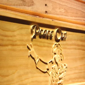 Michael Jackson Peace Out Wood Sign