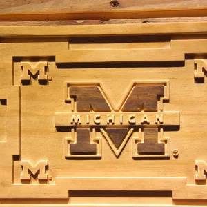 Michigan Wolverines Wood Sign - Legacy Edition