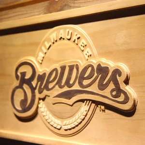 Milwaukee Brewers Wood Sign