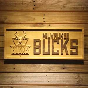 Milwaukee Bucks Wood Sign - Legacy Edition