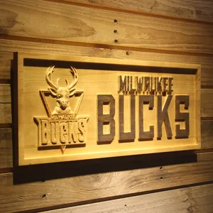 Milwaukee Bucks Wood Sign - Legacy Edition