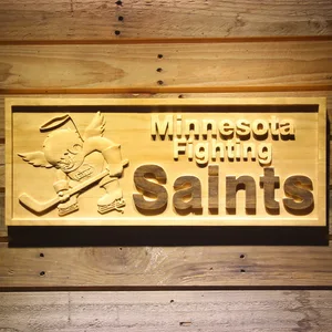 Minnesota Fighting Saints Wood Sign - Legacy Edition