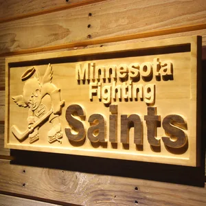 Minnesota Fighting Saints Wood Sign - Legacy Edition