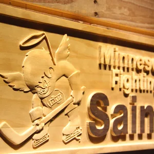 Minnesota Fighting Saints Wood Sign - Legacy Edition