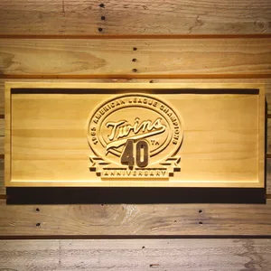 Minnesota Twins 1965 AL Championship 40th Anniversary Wood Sign - Legacy Edition