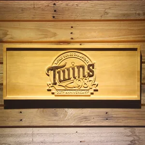 Minnesota Twins 1987 World Championship 20th Anniversary Wood Sign - Legacy Edition