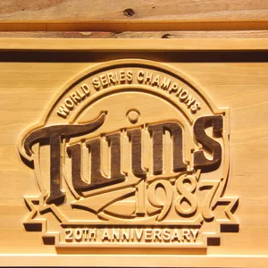 Minnesota Twins 1987 World Championship 20th Anniversary Wood Sign - Legacy Edition