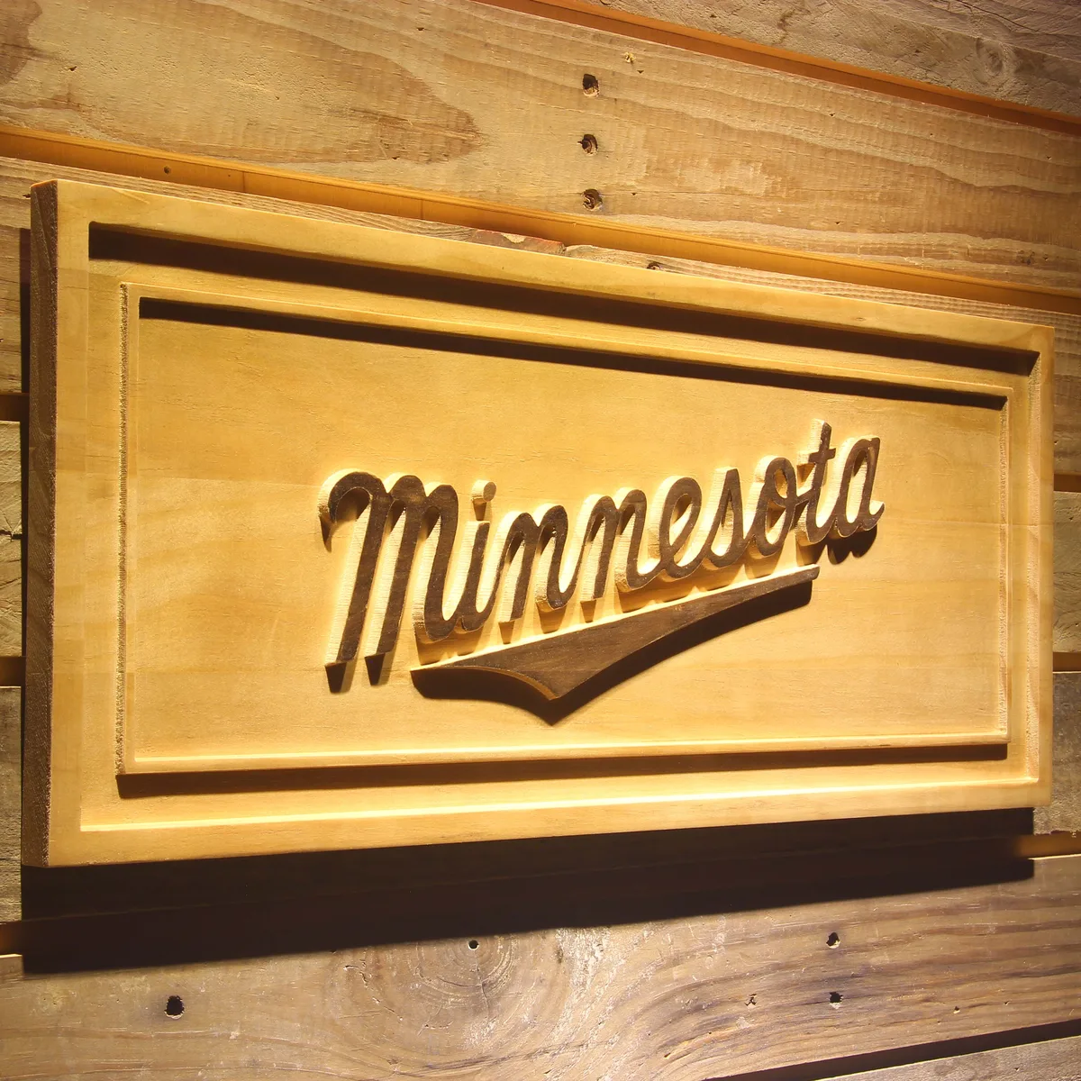Minnesota Twins 3 Wood Sign