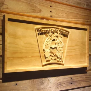Minnesota Twins 4 Wood Sign