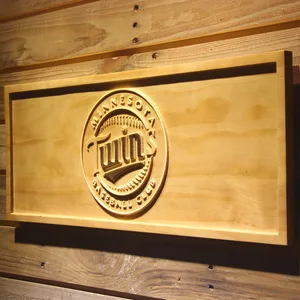 Minnesota Twins 5 Wood Sign