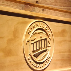 Minnesota Twins 5 Wood Sign