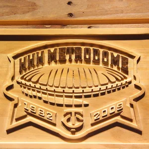 Minnesota Twins HHH Metrodome Logo Wood Sign - Legacy Edition