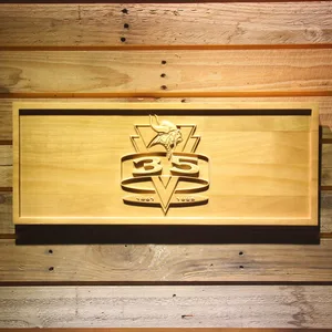 Minnesota Vikings 35th Anniversary Logo Wood Sign - Legacy Edition