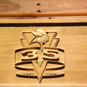 Minnesota Vikings 35th Anniversary Logo Wood Sign - Legacy Edition