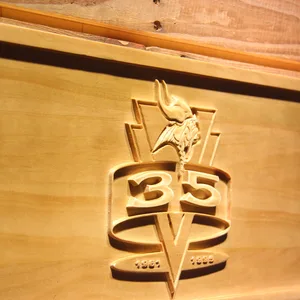 Minnesota Vikings 35th Anniversary Logo Wood Sign - Legacy Edition