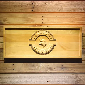 Minnesota Vikings Community Quarterback Wood Sign - Legacy Edition