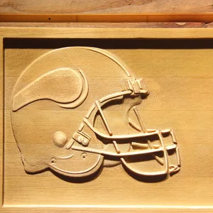 Minnesota Vikings Helmet Wood Sign