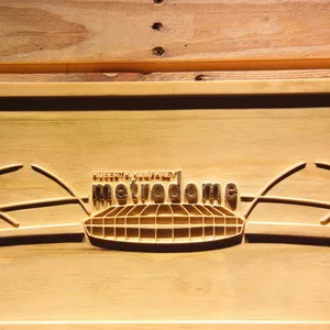 Minnesota Vikings HHH Metrodome Logo 2 Wood Sign