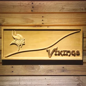 Minnesota Vikings Split Wood Sign