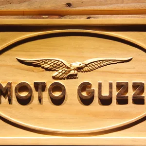 Moto Guzzi Wood Sign