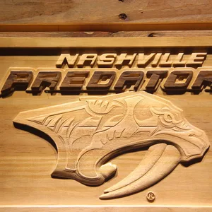 Nashville Predators Wood Sign