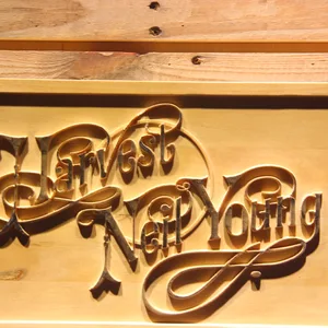 Neil Young Harvest Wood Sign