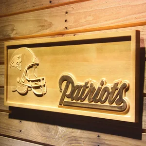 New England Patriots Helmet Wood Sign