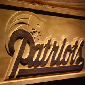 New England Patriots Wood Sign