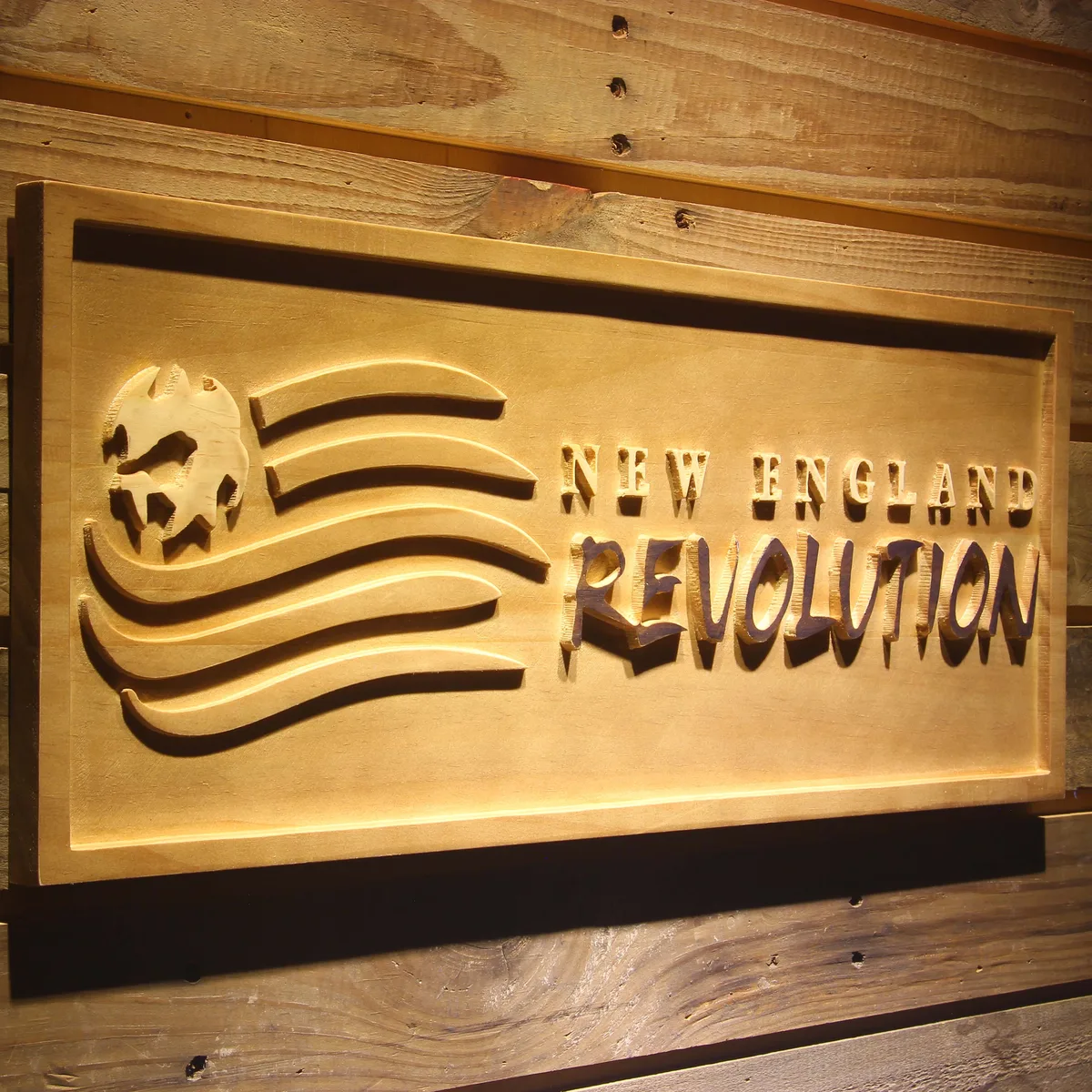 New England Revolution Wood Sign