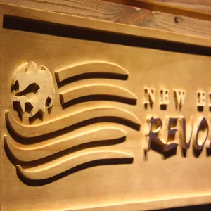 New England Revolution Wood Sign