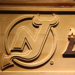 New Jersey Devils Wood Sign