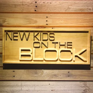 New Kids On The Block Wood Sign