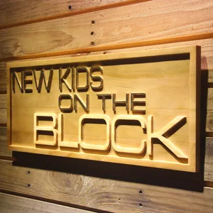 New Kids On The Block Wood Sign