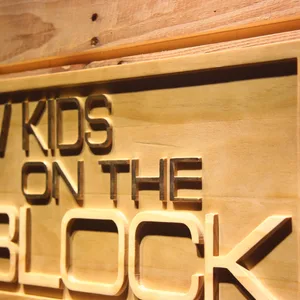 New Kids On The Block Wood Sign