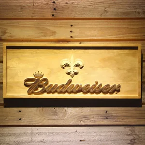 New Orleans Saints Budweiser Wood Sign
