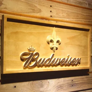 New Orleans Saints Budweiser Wood Sign