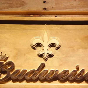 New Orleans Saints Budweiser Wood Sign