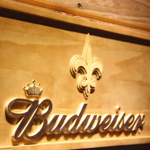 New Orleans Saints Budweiser Wood Sign