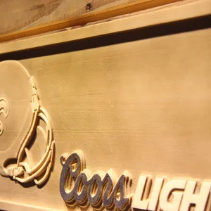 New Orleans Saints Coors Light Helmet Wood Sign